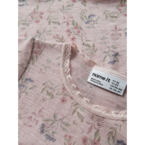 NAME IT Uld Bluse Wang Violet Ice Flowers